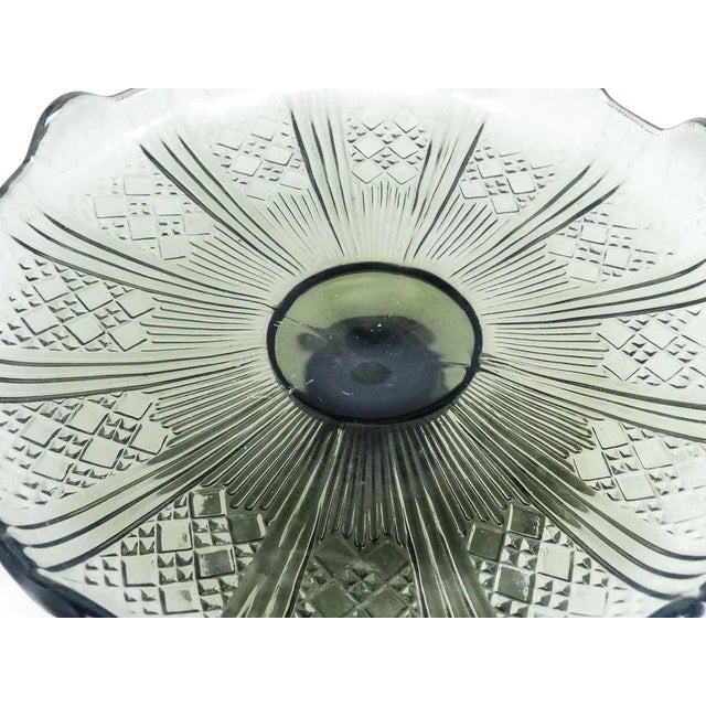 Mid-Century Modern Bowl on Stand from Ząbkowice Glassworks, Poland, 1970s For Sale - Image 3 of 9