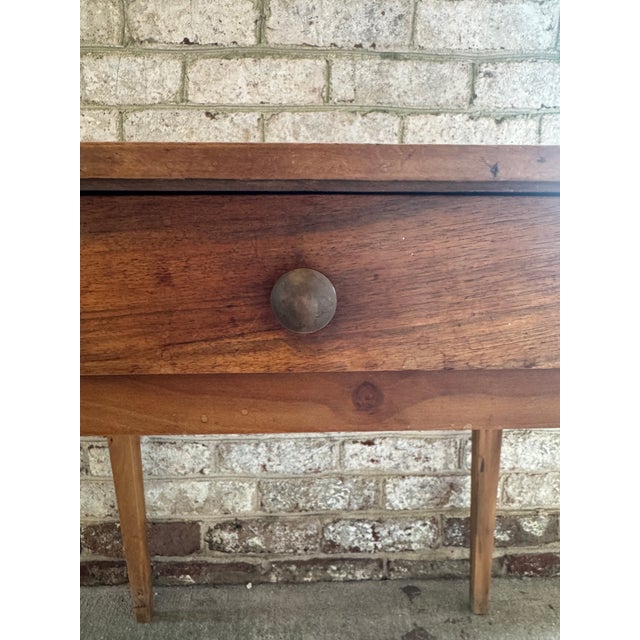 Vintage Wooden Side Table With Drawer For Sale - Image 9 of 16