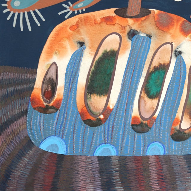 Plants in Pottery Pots - Abstract Colorful Botanical Painting on Paper Original Artwork by Krisanne Souter For Sale - Image 4 of 6