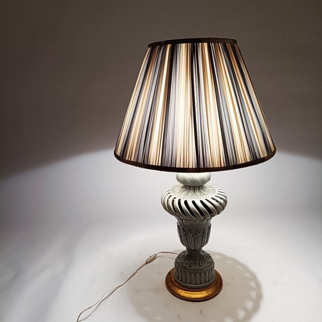 Large Spanish Table Lamp from Manises, 1960s For Sale - Image 10 of 18