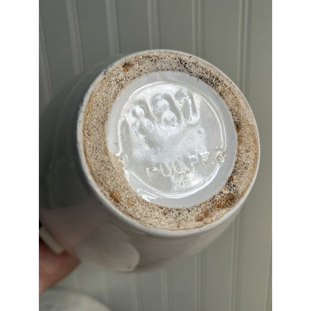 Vintage Fulper Pottery Vase #887 3 Ribbon Handles Circa 1930s Collectible VTG For Sale - Image 10 of 12