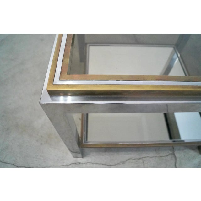 Chrome 1970’s Hollywood Regency French Jean Charles End Table For Sale - Image 8 of 12