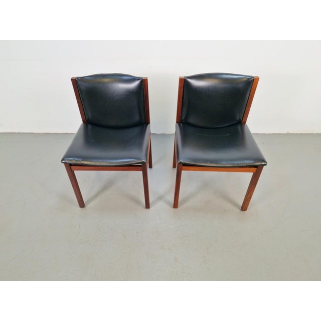 Wood Vintage Rosewood Chairs by Tito Agnoli for La Linéa, Italy, 1960, Set of 2 For Sale - Image 7 of 10