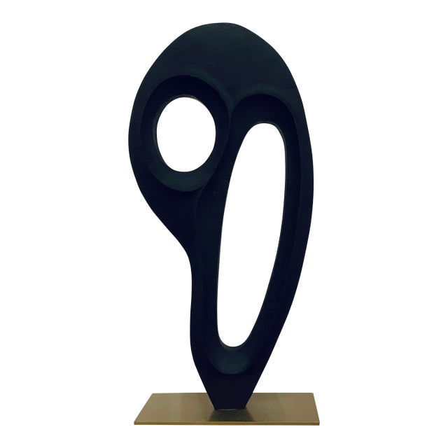 Arteriors Modern Charcoal Ricestone Kenly Sculpture For Sale