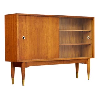 1960s Mid Century Mahogany Entryway Cabinet by Herbert E. Gibbs, Attributed For Sale