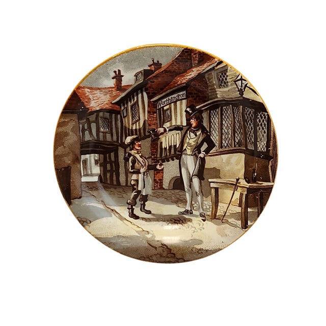 1930s Edwardian Trio English Dickensian Breweriana Collectors Plates For Sale In Atlanta - Image 6 of 8