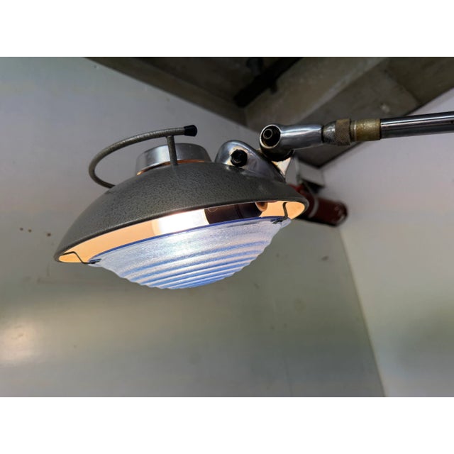 Mid-Century Modernist French Industrial Steel Floor Lamp from Ferdinand Solère, 1950s For Sale - Image 6 of 18