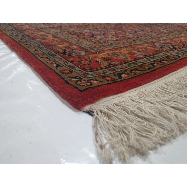 Brick Red 1970s Vintage Persian Bijar Rug For Sale - Image 8 of 9