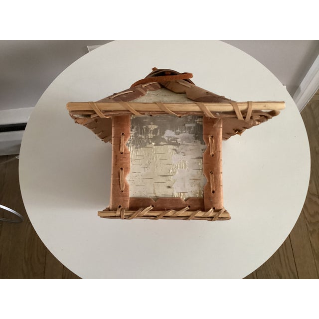 Contemporary Birchbark Birdhouse in the Style of Native American Arts and Crafts For Sale - Image 3 of 9