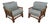Vintage Rattan Armchairs with Quilted Seats, Set of 2 For Sale
