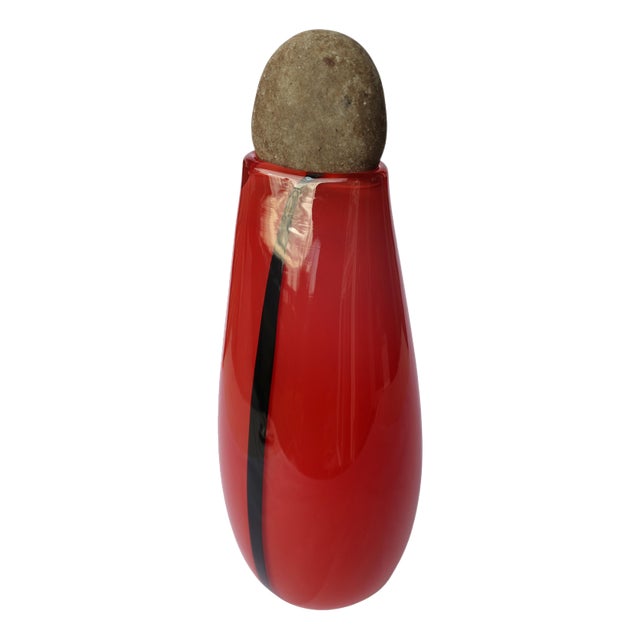 Yutori Line Sculpture in Mouthblown Glass by Pia Wüstenberg For Sale