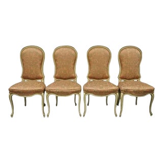 Mid 20th Century Italian Provincial French Hollywood Regency Dining Side Chairs - Set of 4 For Sale
