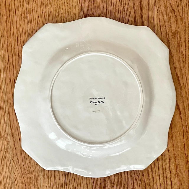 Mid-Century Modern Vintage Fitz and Floyd Vista Bella 14” Square Leaf Serving Platter For Sale - Image 3 of 5