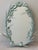 Vintage Italian Tole Floral Chinoiserie Style Oval Mirror in Soft Shade of Green For Sale - Image 13 of 18