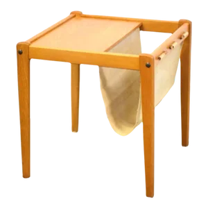 Mid Century Oak Magazine Rack
