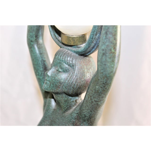 1990s Art Deco Nude Lady Lamp For Sale - Image 10 of 17