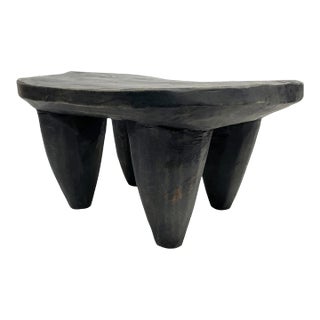 African Senufo Wood Milk Stool I . Coast 10.25" W For Sale