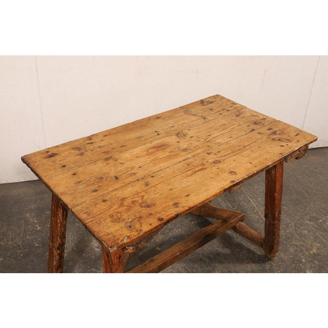 18th C. Rustic Spanish Table or Small Desk For Sale - Image 9 of 11
