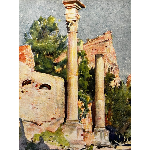 Beautiful print of a water color by Pierre Vignal from 1926, printed in France. From a portfolio of water color renderings...