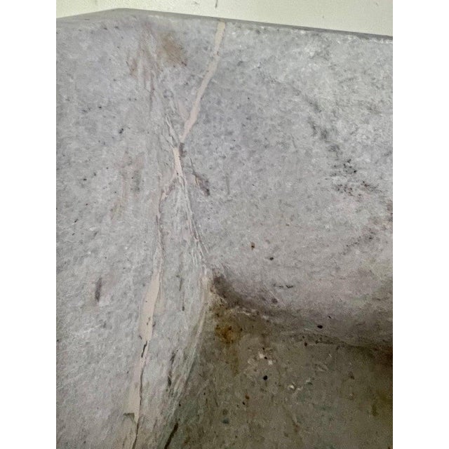 Mid 20th Century Italian Marble Sink in Square Organic Modern Style For Sale - Image 9 of 13