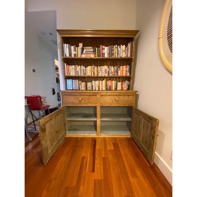 Antique English Pine Welsh Dresser Hutch, Late 19th Century For Sale - Image 4 of 9