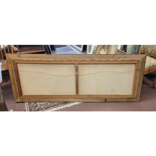 Contemporary Fine Vintage Large Painting of the Ocean Signed For Sale - Image 3 of 11