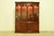 Henkel Harris Georgian Carved Mahogany Lighted Breakfront Bookcase Cabinet For Sale - Image 13 of 18