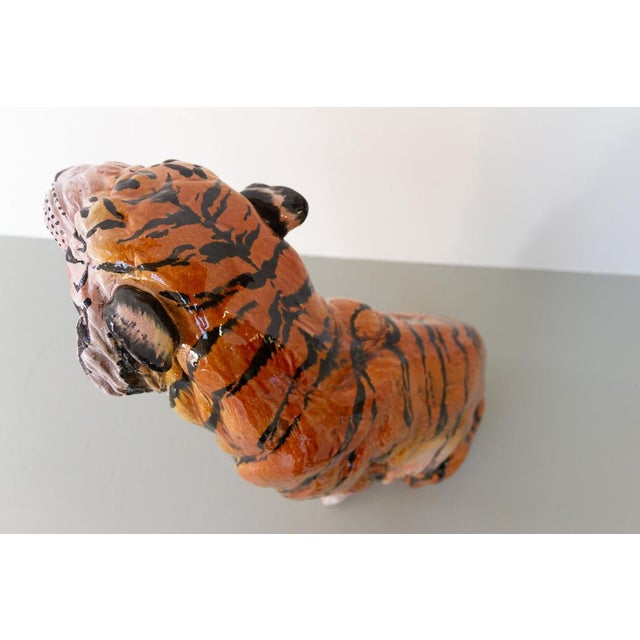 Large Italian Ceramic Tiger, 1970s For Sale - Image 14 of 18