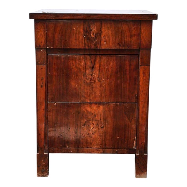 Walnut Slab Cabinet with Three Drawers For Sale