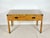 Vintage Woven Caning Wrapped Rattan Campaign Console Table Desk For Sale - Image 4 of 12