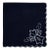 Deborah Rhodes Lotus Corner Napkin, Navy, Set of 4 For Sale