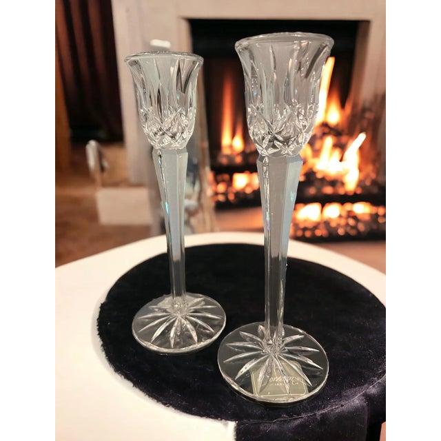 Gorham Lady Anne Crystal Candlesticks- A Pair For Sale - Image 6 of 8