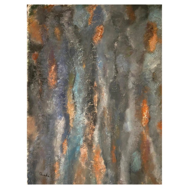 Gilbert Pauli, Fêter, Oil on Burlap, 2002 For Sale