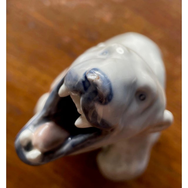 Royal Copenhagen Designed by C. F. Liisberg - Large Porcelain Polar Bear Sculpture 1970 For Sale - Image 9 of 9