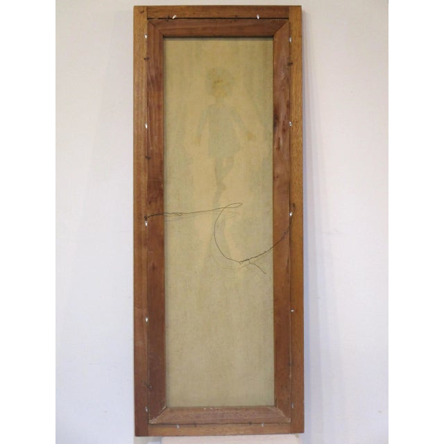 Blue Big Eye Girl Painting in the Style of Margaret Keane For Sale - Image 8 of 12