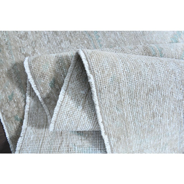 1970s Vintage Persian Handmade Wool Cotton Light Gray Area Rug For Sale - Image 11 of 11