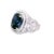 Early 21st Century 5.79 Carat Blue Spinel Diamond 18k White Gold Ring, Agl Certified, Size 6.75 For Sale - Image 5 of 6