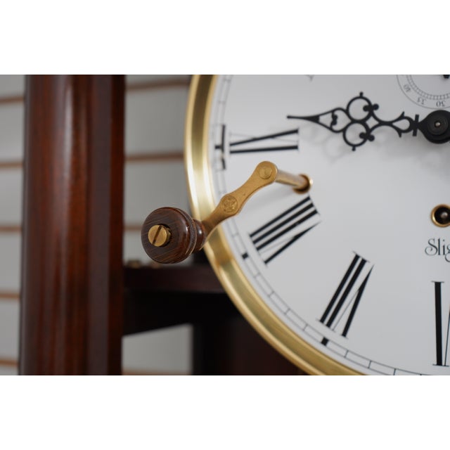 Sligh-Lowry Furniture Co. Sligh Model 743-1 Mahogany Wall Hang Clock For Sale - Image 4 of 12