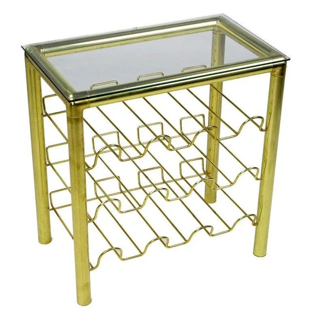 Modern Brass Wine Rack Table Chairish