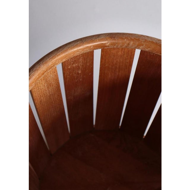 Vintage Paper Basket by Hans J. Wegner for Aarhus City Hall, Oak, Denmark, 1940s For Sale - Image 9 of 13