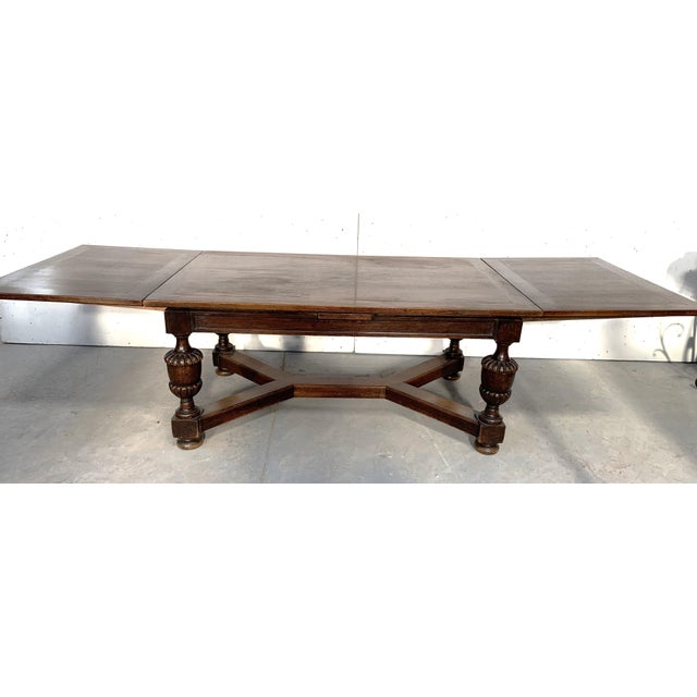 Renaissance-Style Oak Dining Table, 20th Century For Sale - Image 10 of 12