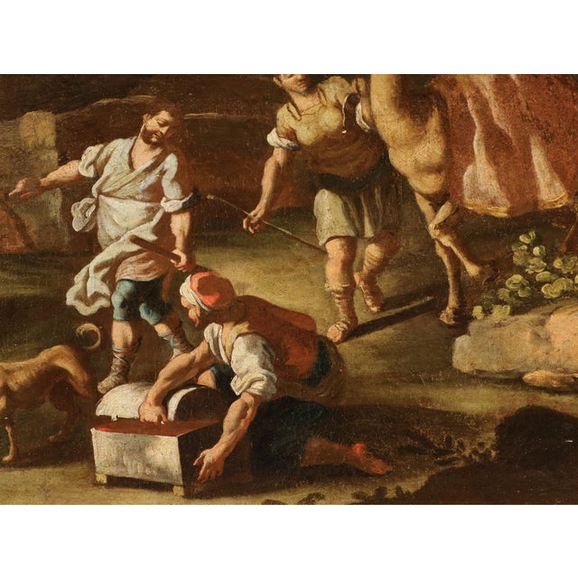 Rococo Workshop of Francesco De Mura, Rebecca at the Well, 1770, Oil on Canvas For Sale - Image 3 of 15