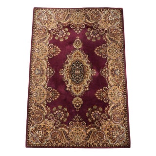 Large Rug with Red and Yellow Patterns For Sale