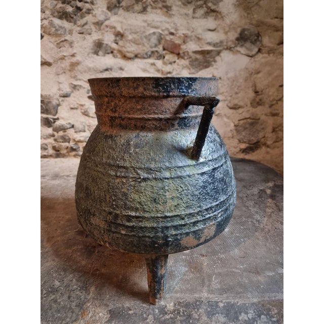 Antique Cast Iron Cauldron Planters, France, 1880-1900, Set of 2 For Sale - Image 9 of 14