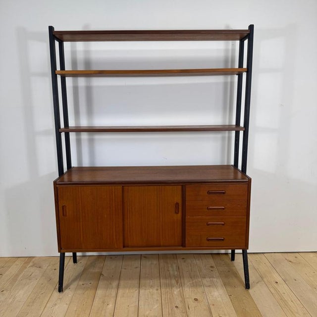 Vintage Danish Teak Bookcase, 1960 For Sale - Image 11 of 12