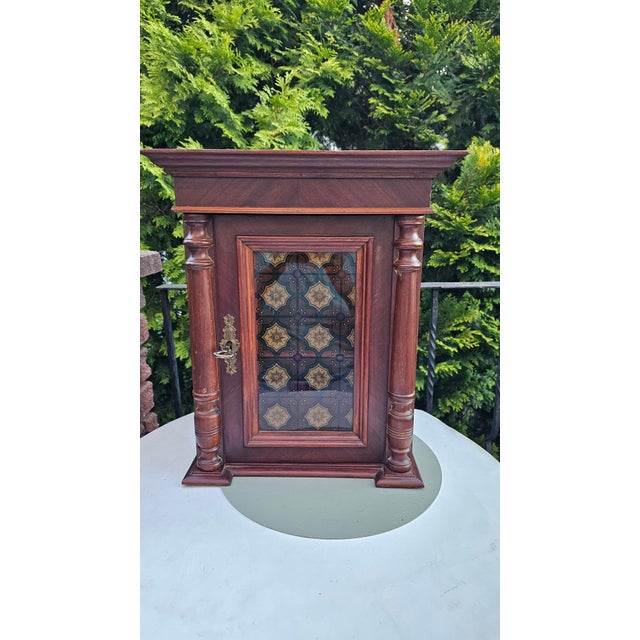 Neo-Baroque Cabinet with Stained-Glass Panel For Sale - Image 17 of 17