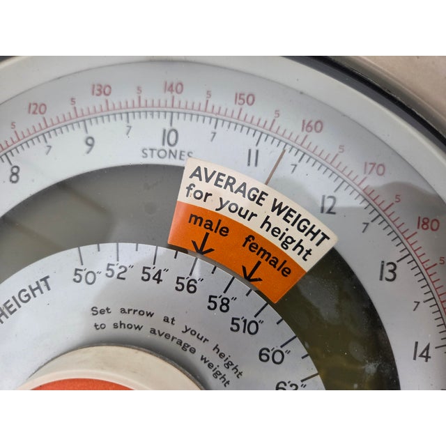 1960s Avery Coin-Operated Weighing Scale, Mid-Century Modern, Made in England, Works With Us Pennies For Sale In Tampa - Image 6 of 11