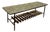 Mid-Century Mosaic-Effect Formica Coffee Table with Slatted Shelf, 1960s For Sale