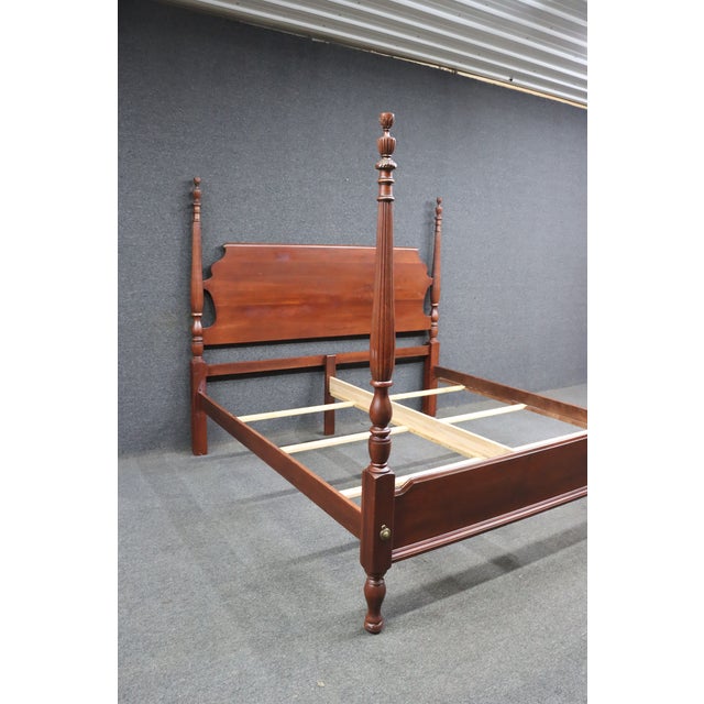 Traditional Durham Cherry King Poster Bed For Sale - Image 3 of 10