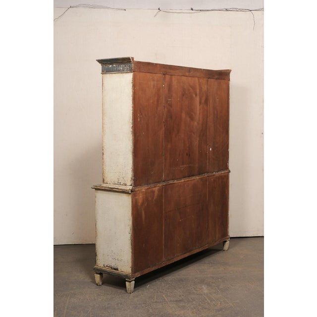Ivory A Tall French Antique Deux Corps Cabinet For Sale - Image 8 of 12